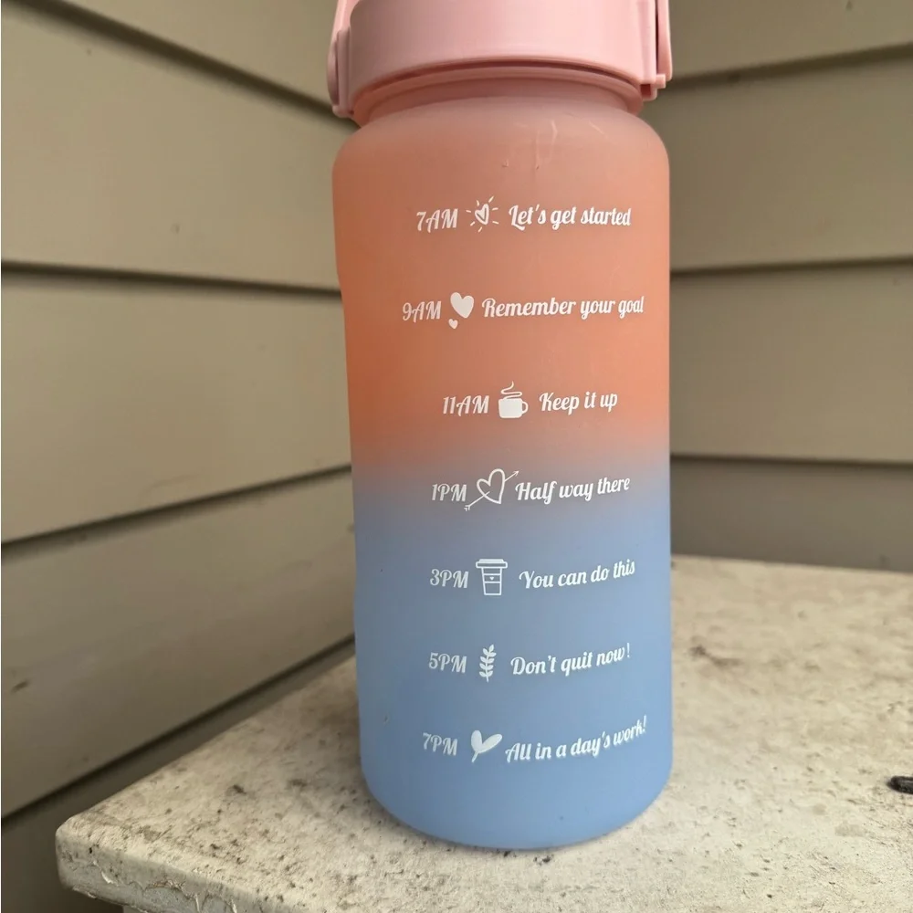 Gradient Pink and Blue Water Bottle